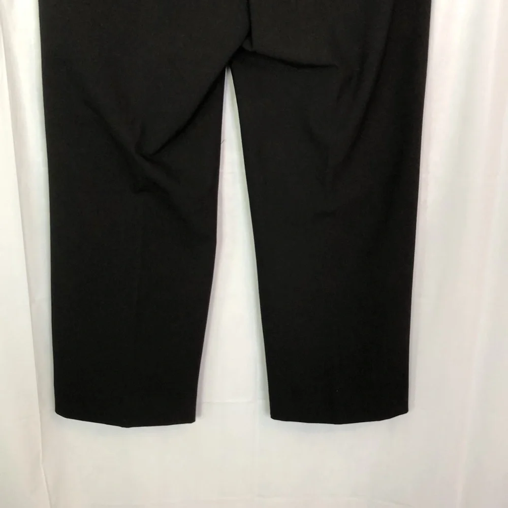 J.CREW KRISTYN Black Pants Wide Leg Cropped Pocket Size 10